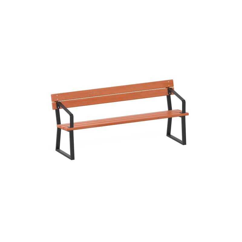 Profile bench with armrest