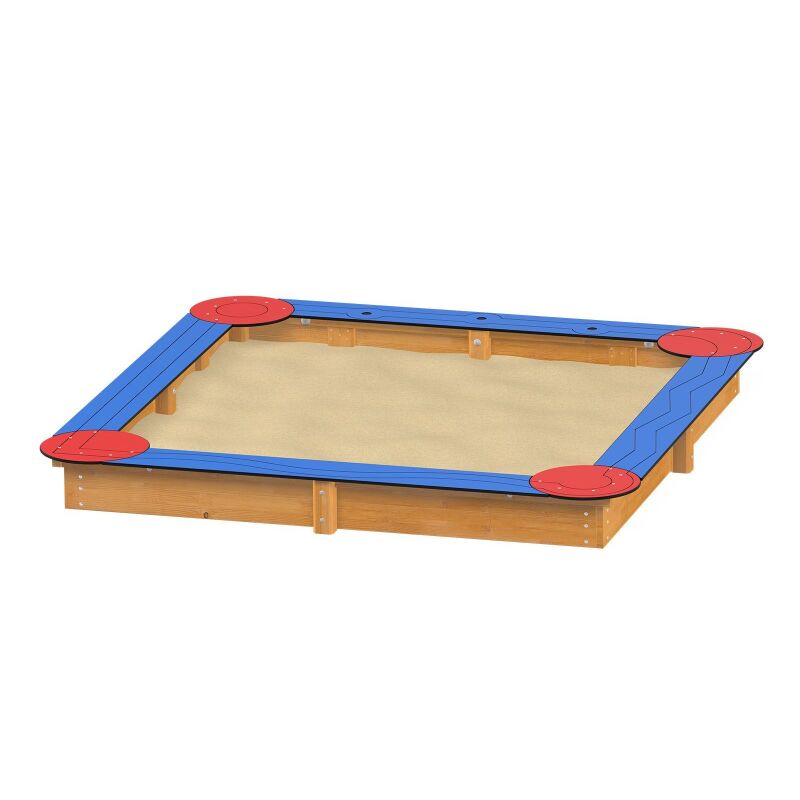 Square Sandbox with HDPE